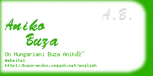 aniko buza business card